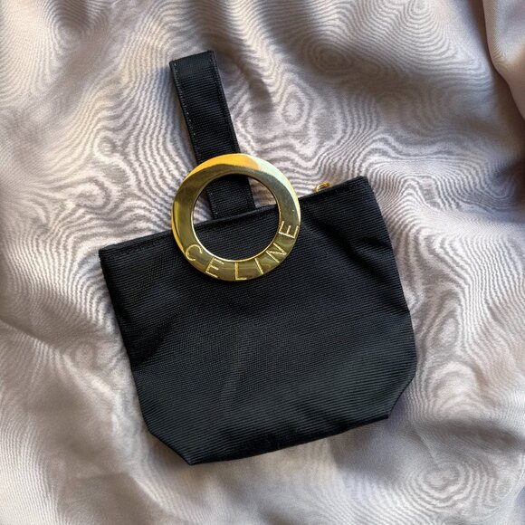 Celine Black and Gold Wristlet - Picture 1 of 7